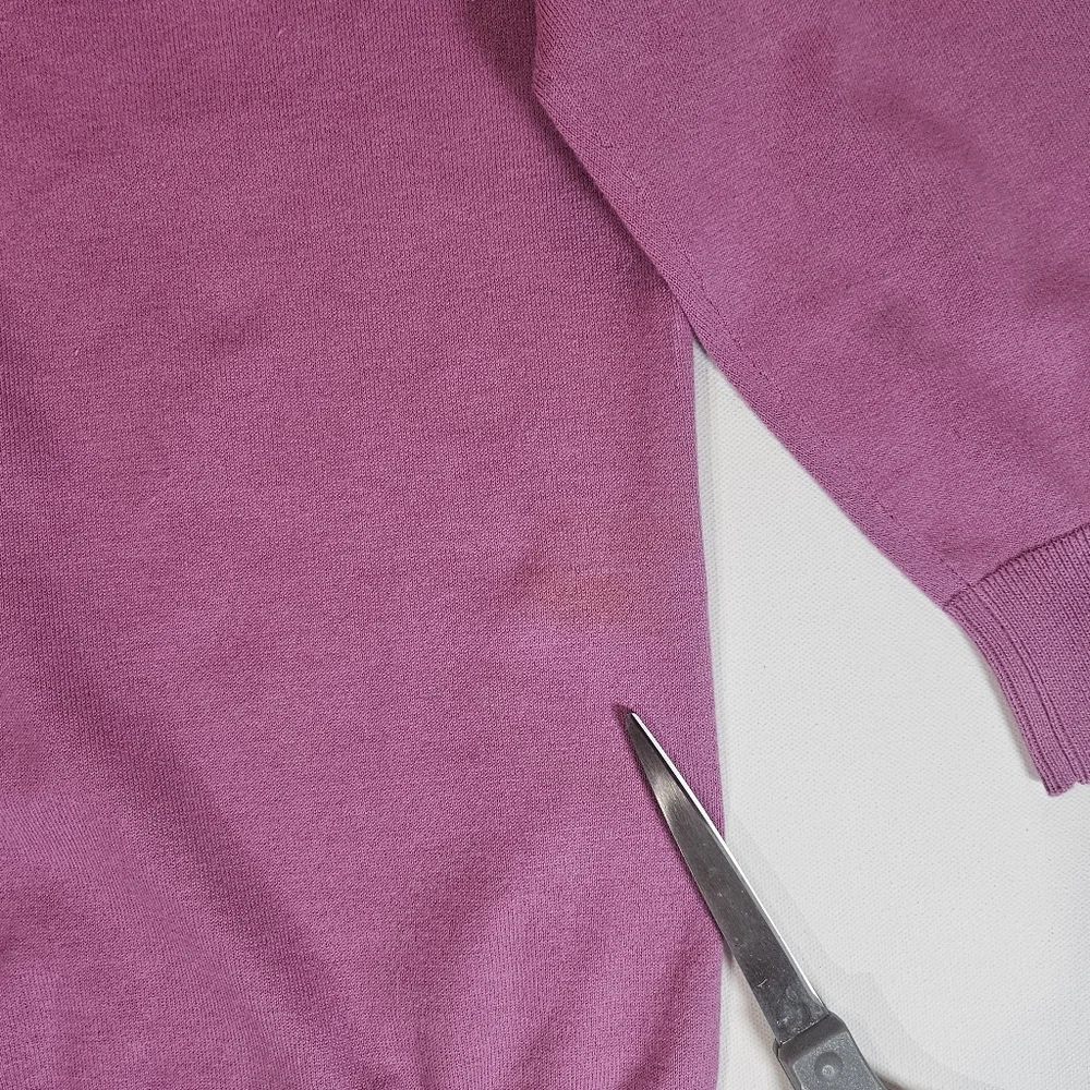 Talbots Cardigan Womens Large Pink Pima‎ Cotton Fall Sweater Casual (Flaw)